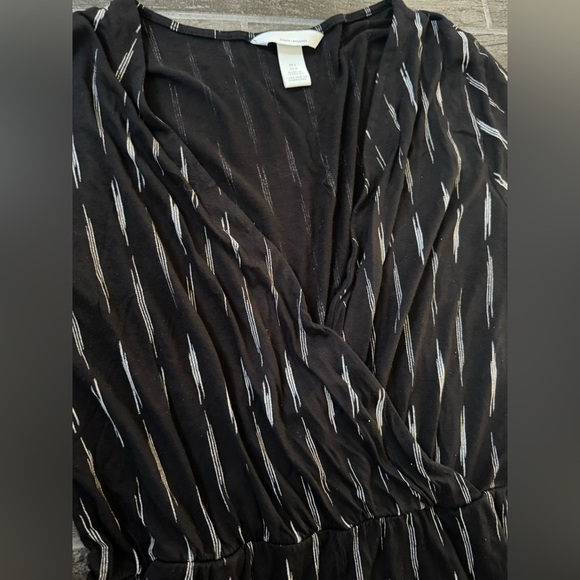 H&M Women Black Printed Jersey playsuit Romper‎ summer vacation large - Picture 4 of 5